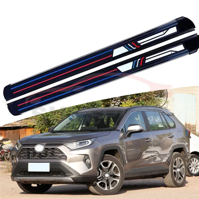 NEW ARRIVAL side step Fit For Toyota RAV4 Platform Running Board Nerf Bar Aluminum Guard