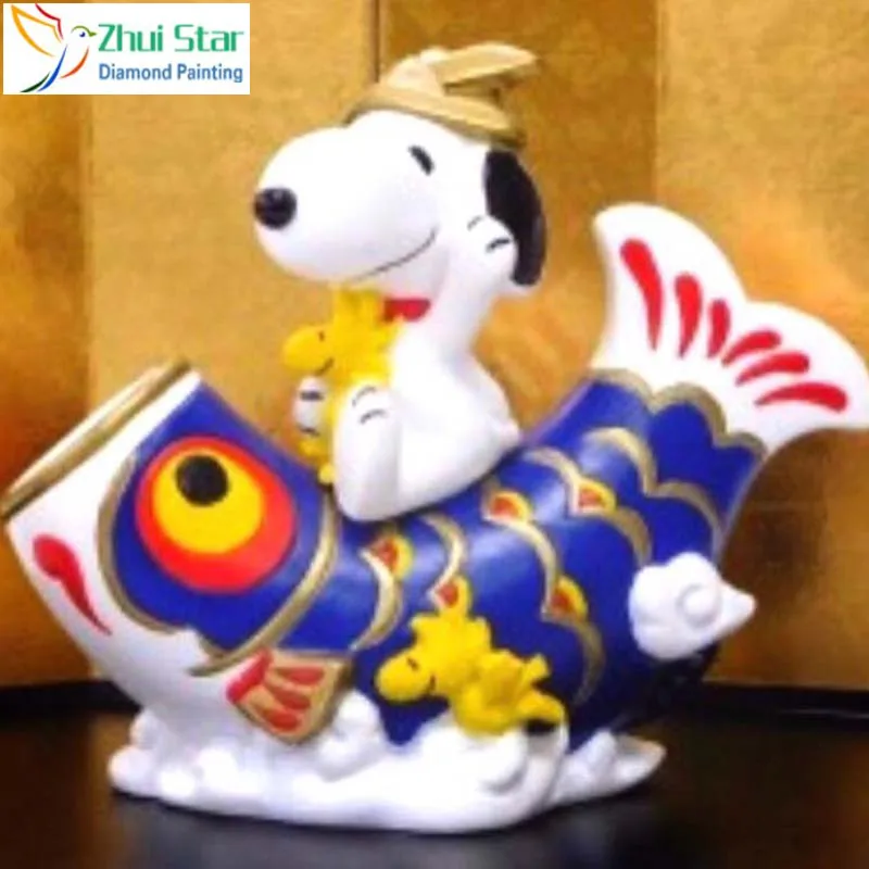 

Zhui star 5d diy Алмазная вышивка рыбы, картина с животными, вышивка крестиком, полностью квадратная дрель, мозаика из горного хрусталя для дома gx