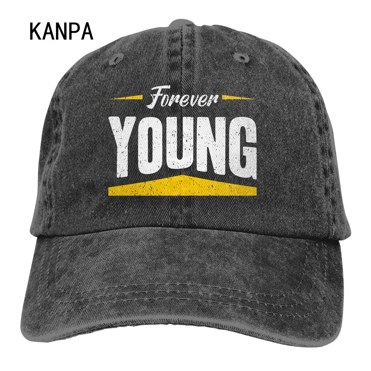 

Forever Young Men Women Denim Baseball Caps Teenage Boys Girls Casual Adjustable Washed Cotton Hats Summer Sun Protection Caps