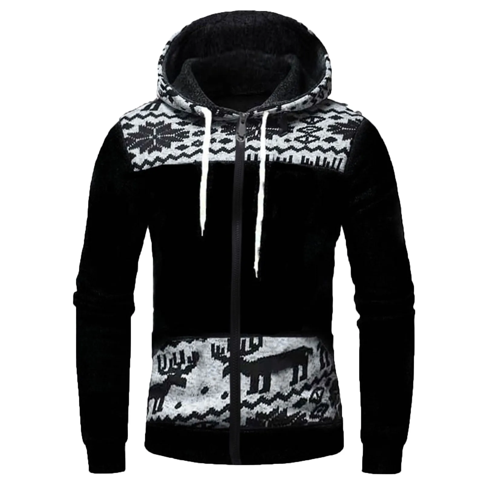 

Men's Hoodies Plus Size Slim Fit Zip-up Hooded Sweatshirt Warm Outwear Hip Hop Fashion Men Hooded Sweatshirt Streetwear