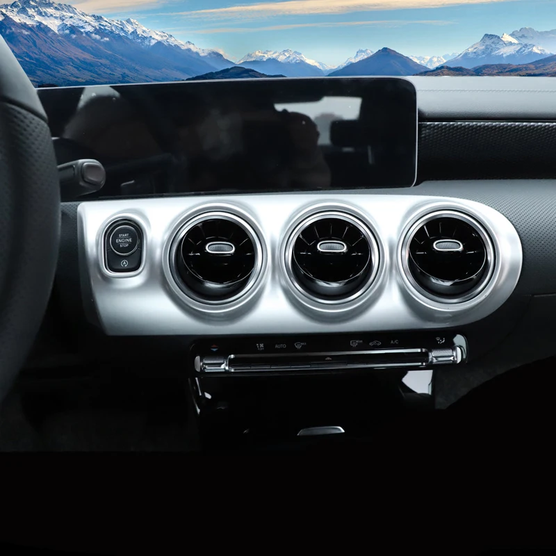 Декоративная хромированная рамка центральной панели управления для Mercedes Benz W177