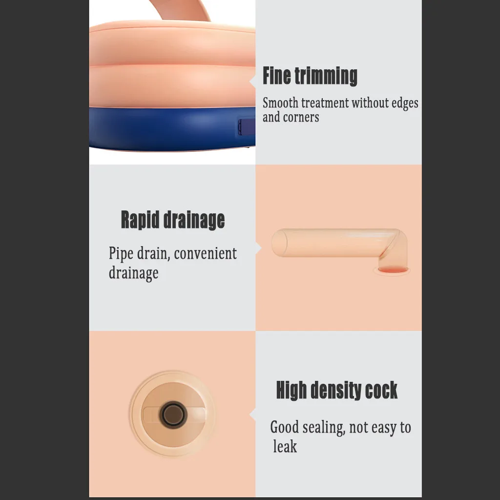 

Folding Kid Inflatable Swimming Pool Tub Paddling Pool Outdoor Family Household Bath Tubs Inflated Tubs Summer Water Party #F5