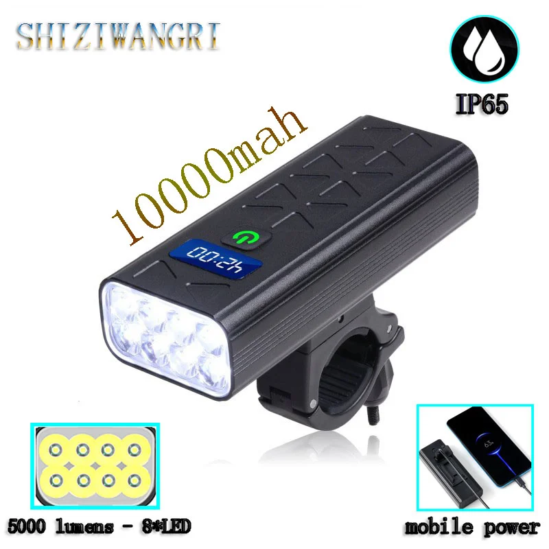 

Фонарь светодиодный велосипедный 8 * T6, 10000 мА · ч, с зарядкой от USB