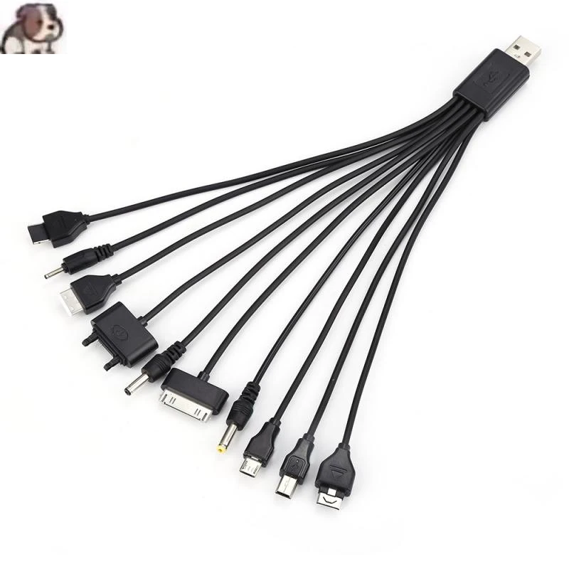 Новинка полезный черный 10 в 1 USB 2 0 Версия Универсальное портативное зарядное