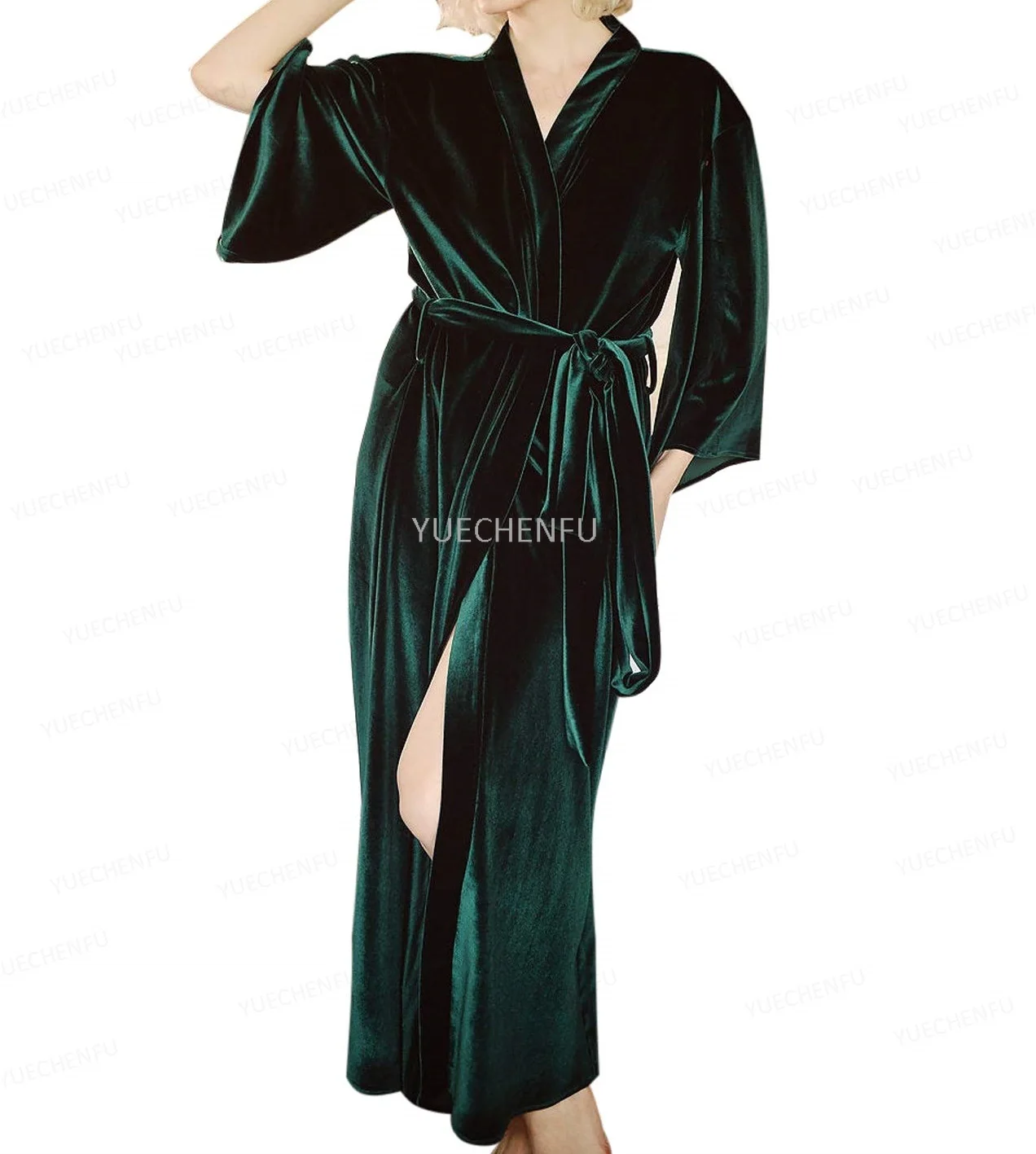 

Women's Pajamas Long Bathrobe Velvet Warm Robe Shawl Dressing Gown Bridal Robe Sleepwear Pregnancy Photoshoot Dress