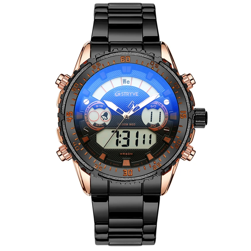 Часы STYRVE S8020 спортивные роскошные японские цифровые кварцевые с механизмом из