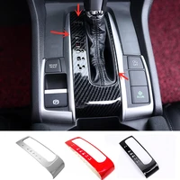for honda civic 10th 2016 2017 accessories abs plastic car gear shift knob frame panel decoration cover trim styling 1 pcs