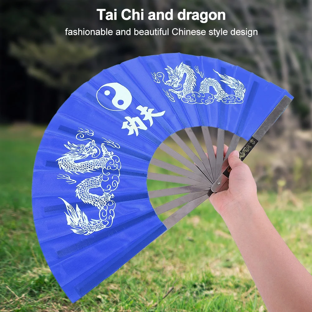 Chinese style Stainless Steel Tai Chi Kung Fu Fan Dragon Frame For Women Men Martial Art Training Performance | Спорт и развлечения