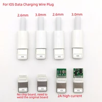 5sets usb for iphone male plug with chip board connector welding 2 63 0mm data otg line interface diy data cable adapter parts