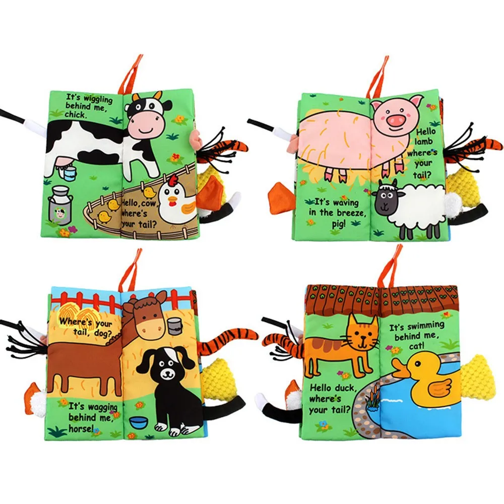 Детские Тканевые книги для раннего развития детей Обучающие Развивающие с