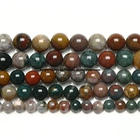 natural stone ocean indian agate round loose beads 4 6 8 10 12mm pick size for jewelry making