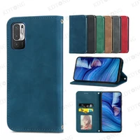 solid color retro leather case for xiaomi redmi note 10x y3 9 9a 9c 9t 8 8a 7 7a invisible kickstand with card pocket phone case