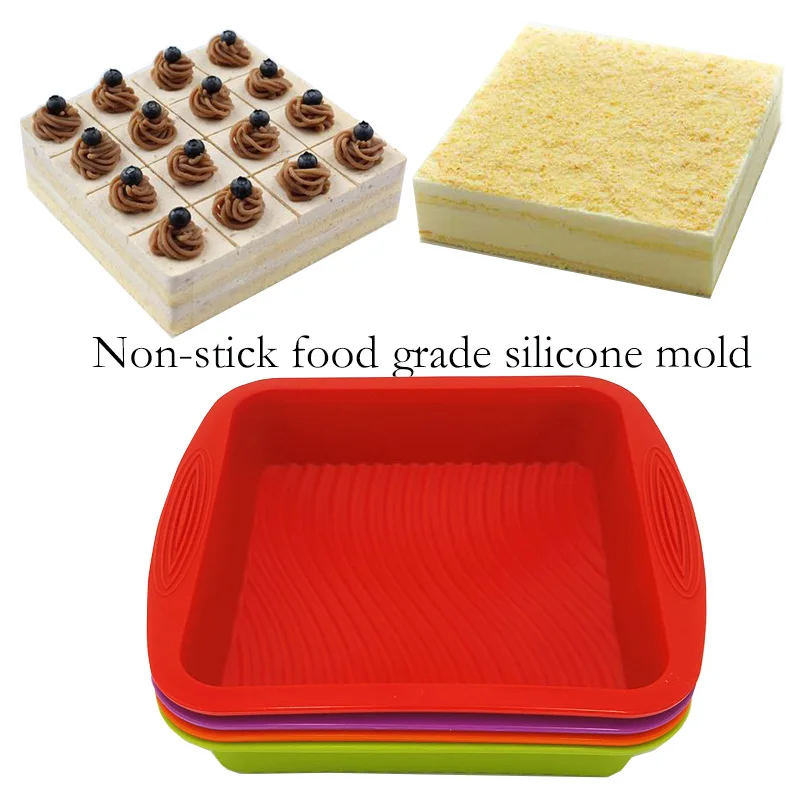 Кекс шоколад противень квадратный Форма силиконовая форма для выпечки торта