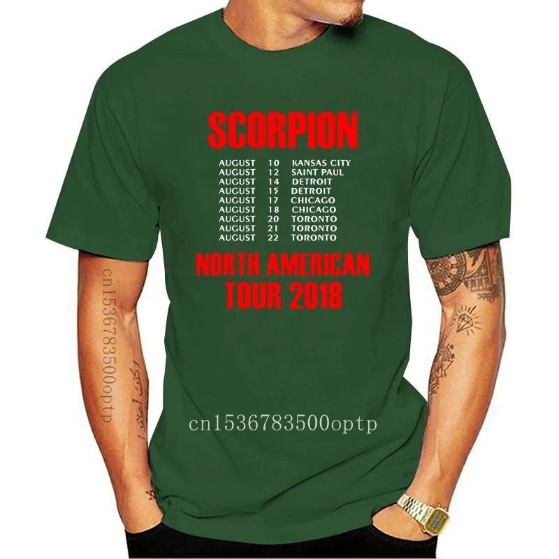 

Drake Scorpion North America Tour 2018 Shirt Black Merch Short Sleeve Size S-3XL 100% Cotton Print Mens Summer O-Neck