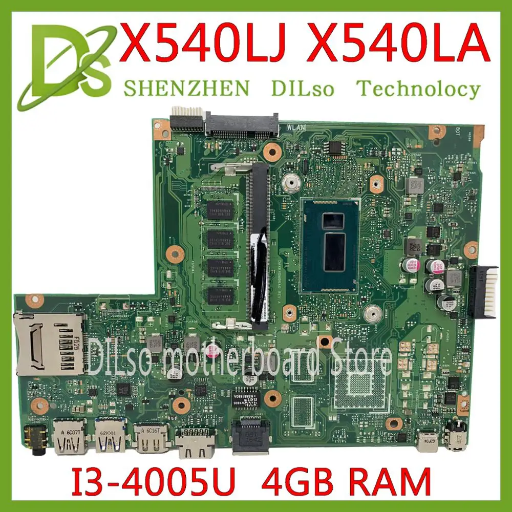 KEFU X540LA материнская плата для ASUS X540LJ F540L ноутбука I3 4005U CPU Встроенная 4G RAM тестовая