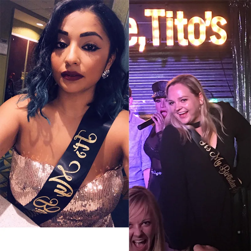 Женский атласный пояс с надписью It's My Birthday Bitches | Дом и сад