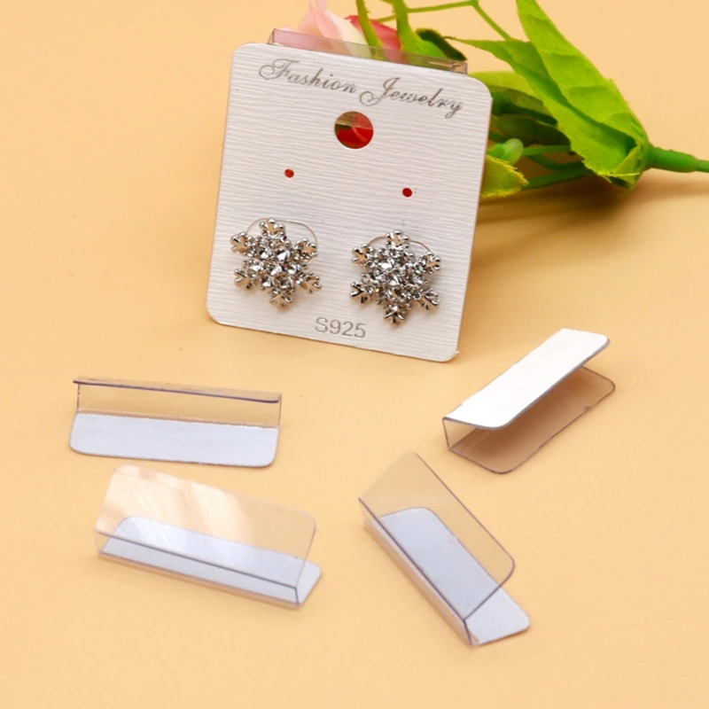 

100 Pcs/set Plastic Earrings Card Adapter Self-Adhesive Jewelry Display Adapter