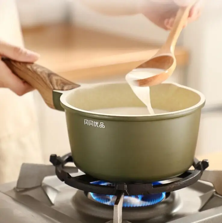 Кухонная креативная мини кастрюля небольшая молочная с пшеничным камнем