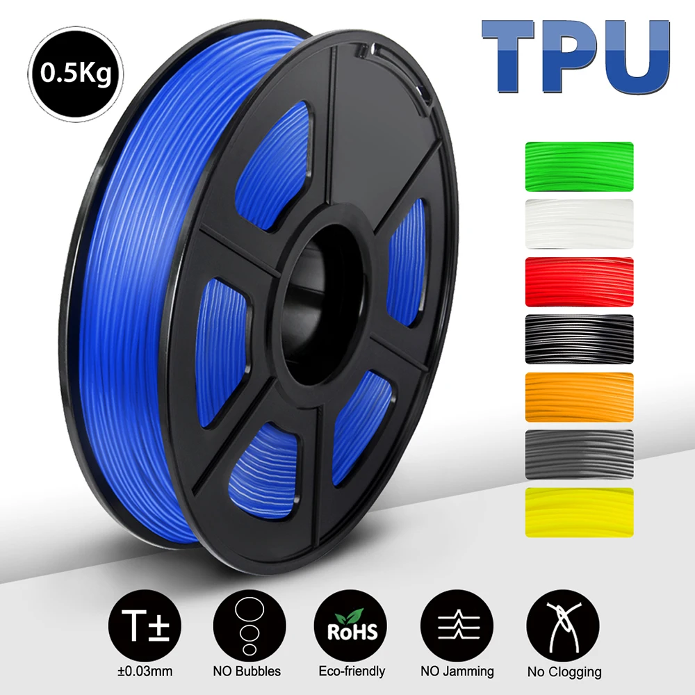 ТПУ Гибкая нить для 3D принтера нити сублимационные заготовки нетоксичные гибкие печати детей