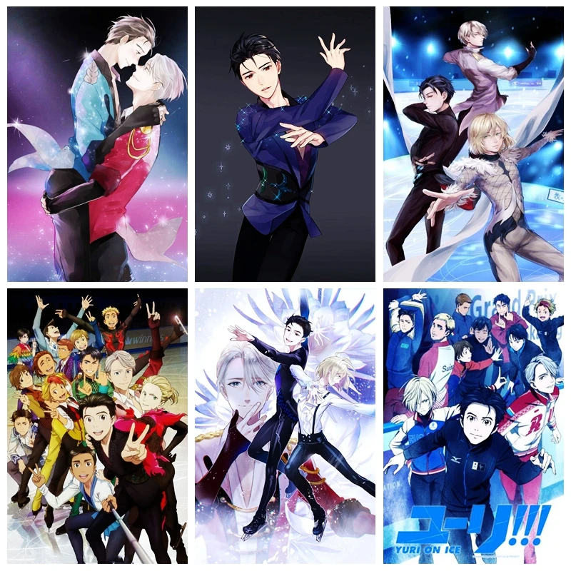 

Yuri On Ice Diamond Painting Cartoon Anime Cross Stitch 5D Full Drill Square Diamond Art Embroidery Home Decoration