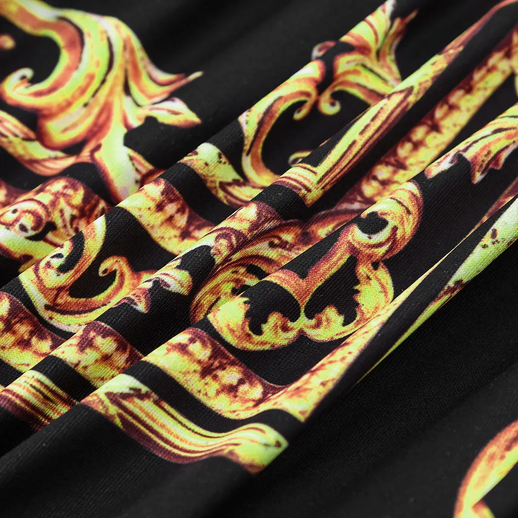 Женские платья с V образным вырезом мини платье длинным рукавом и принтом до