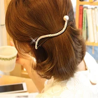 fashion ol style women hair accessories crystal word hairpin luxury rhinestone hair clips girls banana ponytail barrettes
