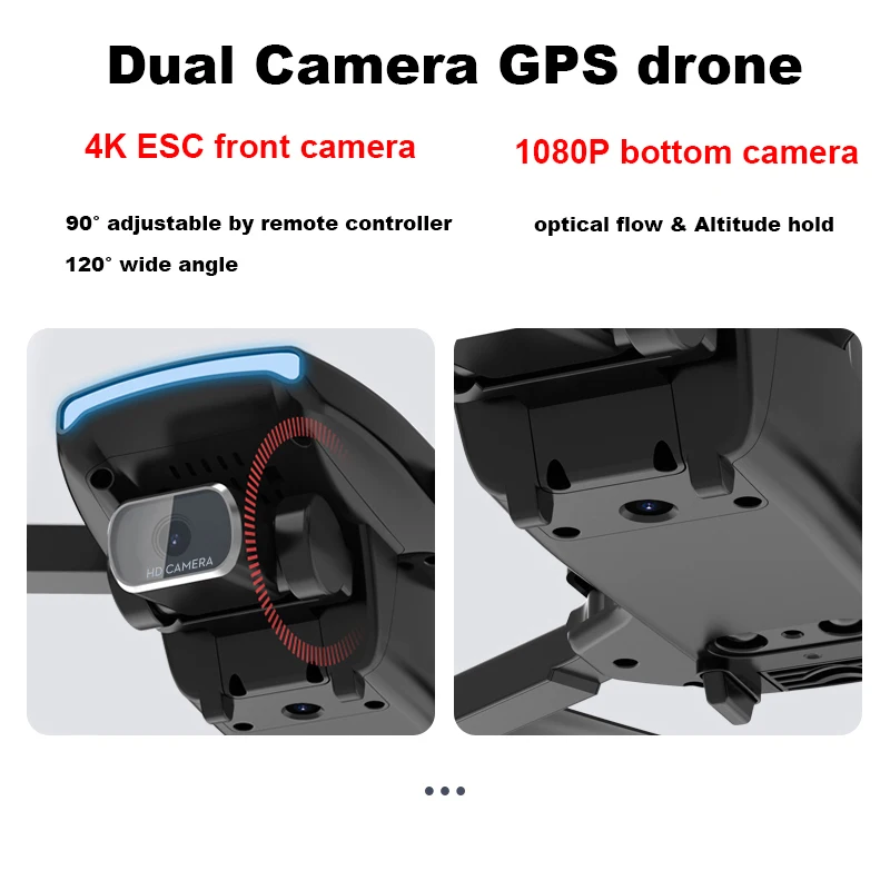 

2021 Newest S3 Drone 4K HD Dual Camera Foldable Height Keeps Drones WiFi FPV 1080P Real-Time Transmission Helicopter VS EX5