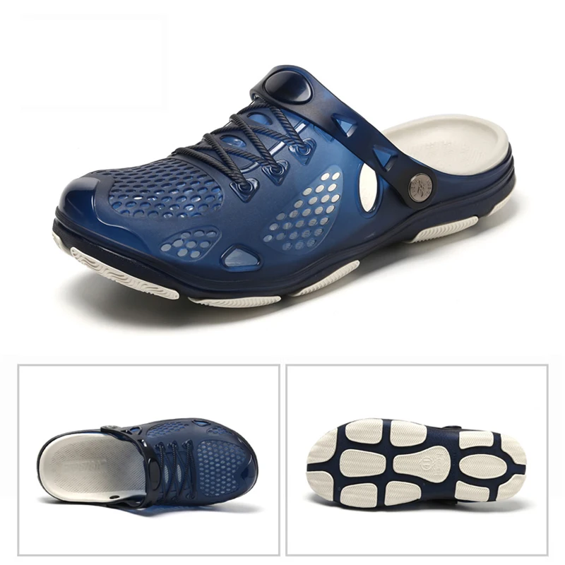 Мюли мужские быстросохнущие повседневные шлепанцы для дома и пляжа Нескользящие