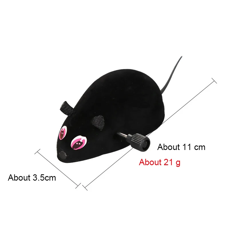 

Cat Self-excited Toy Clockwork Mouse Runs Automatically Flocking Clockwork Mouse Pet Mouse Toy Color Random
