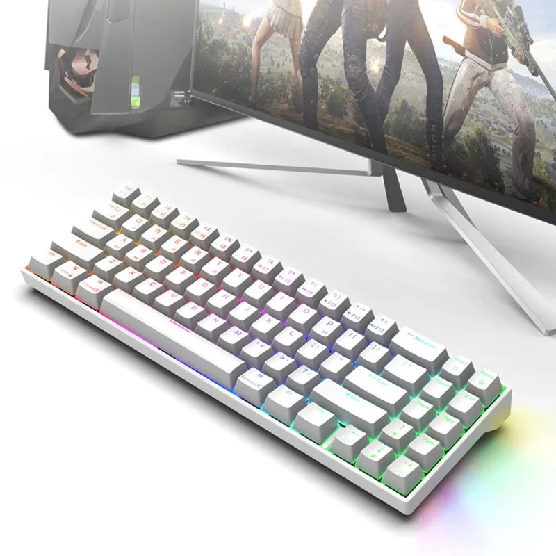 RK71 RGB 70% Горячая переключаемая механическая клавиатура 71 клавиши Bluetooth маленькая
