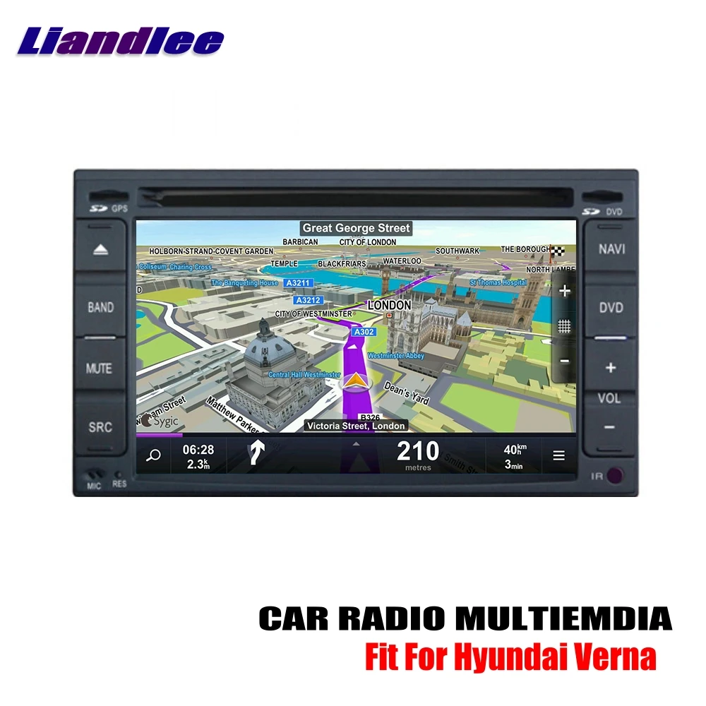 Автомагнитола Liandlee для Hyundai Verna 2005-2011 2 Din Android CD DVD-плеер GPS-навигация карты камера OBD