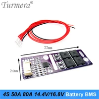 4s 50a 80a bms 14 4v 16 8v 18650 21700 lithium battery protection board for screwdriver drill and car wash water battery turmera