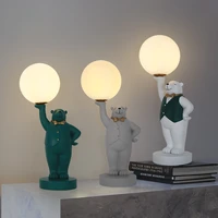 nordic creative cartoon characters moon lamp bedside lamp living room modern simple decoration bedroom table lamp