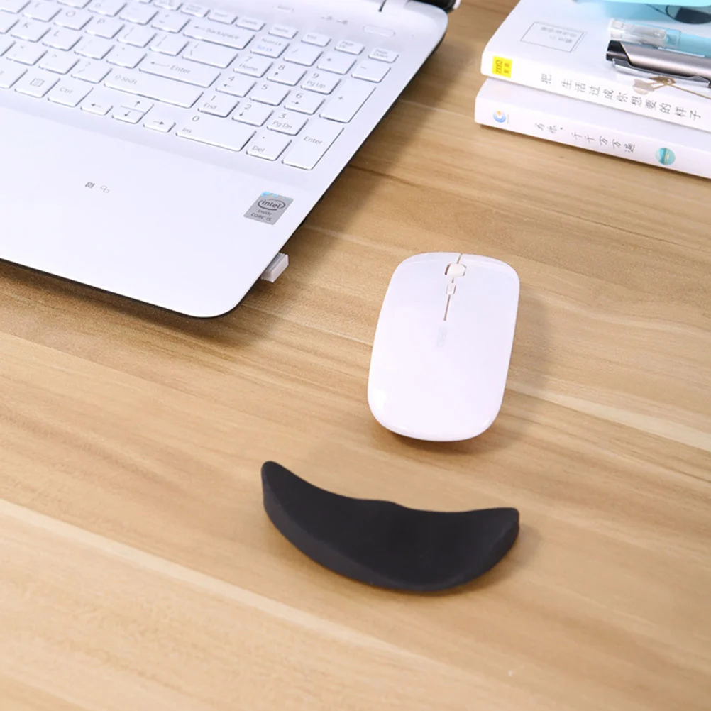 

Wrist Rest Pad Crescent Moon Shaped Wrist Rest Cushion for Relieving Fatigue and Pain(Black)