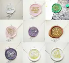 Латунный штамп с перьями, бабочкой, лебедем, оленем, в стиле ретро