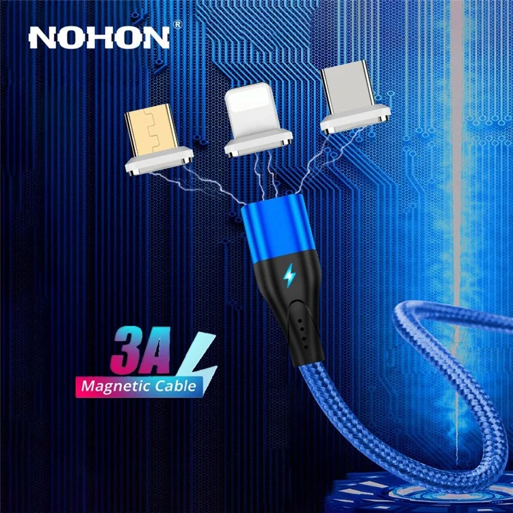 NOHON Магнитный кабель Micro usb type C Магнитный USB кабель передачи данных для быстрой зарядки для iPhone XS MAS X XR 8 7 6 6S магнит зарядное устройство для телефона