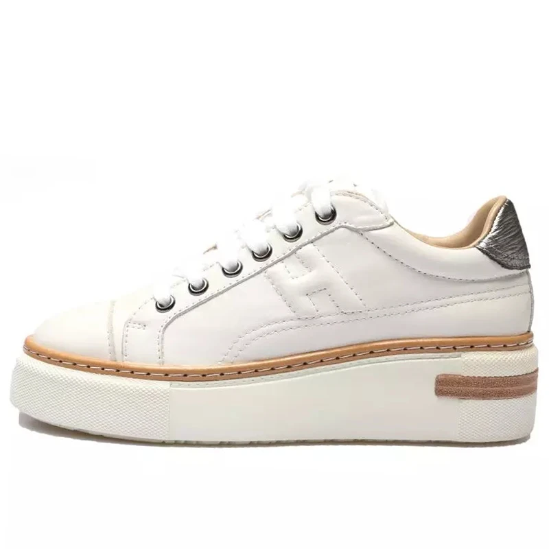 Кроссовки женские из натуральной кожи модная спортивная обувь увеличивающая