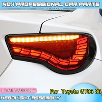 new car for toyota gt86 86 taillights 2013 2017 led drl dynamic turn signal fog lights angel eye rear parking lights assembly
