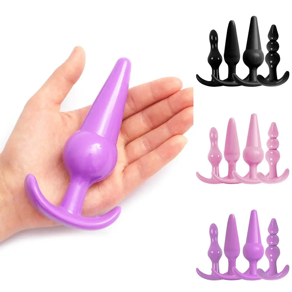 4 шт. Женский мастурбатор силиконовый Анальная пробка бусины Массажная палочка
