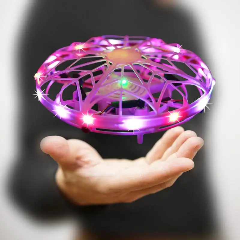 

1PC Hand Flying UFO Ball Colorful LED Mini Induction Suspension RC Aircraft Drone With Controller UFO Toys Gifts For Boys Girls