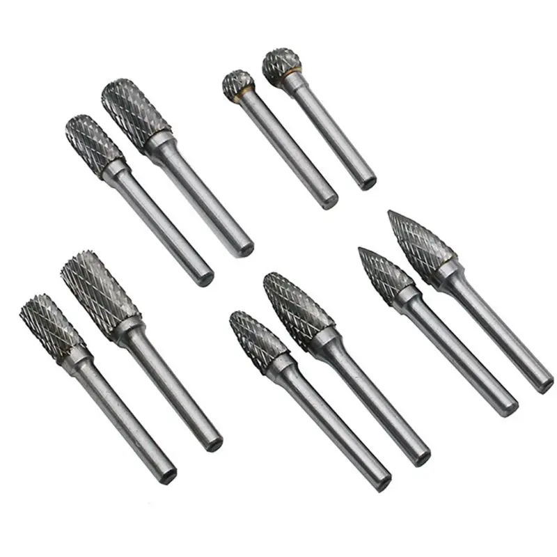 

5pcs Tungsten Carbide Steel Rotary Burr Twist Drill Bit Grinding Head Carving