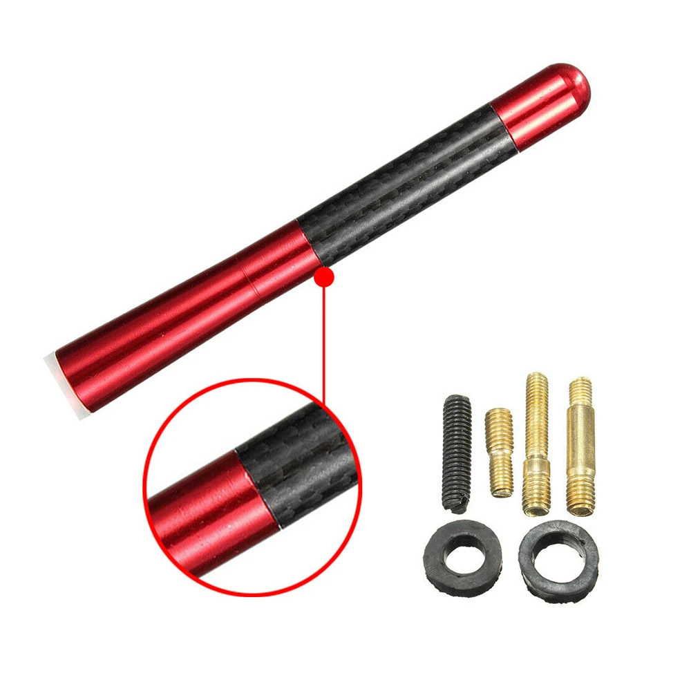 5 дюймовая автомобильная антенна из углеродного волокна FM красный комплект для