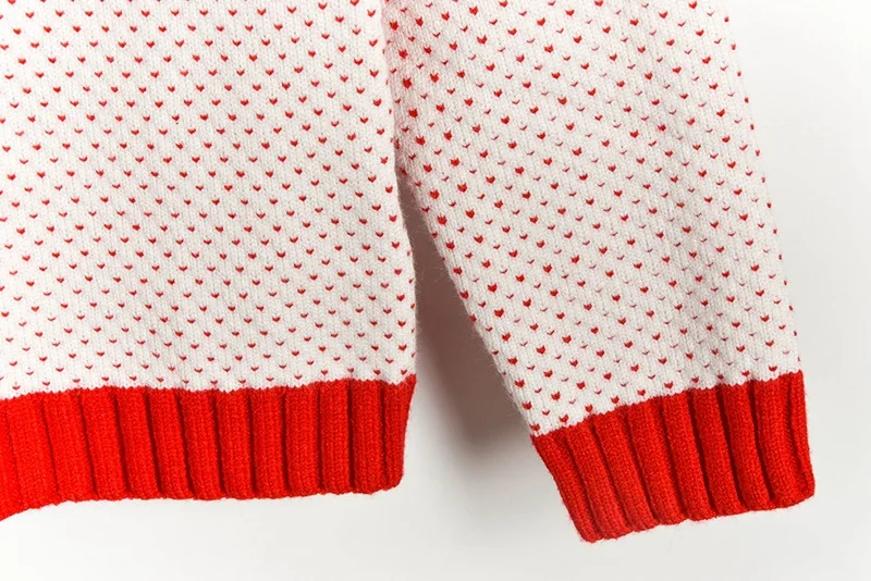 Cute Women knit Sweater 2019 Autumn Winter Cartoon Dog Jacquard Polka Dot Round Neck Knit Top Pullover Casual Jumper | Женская одежда