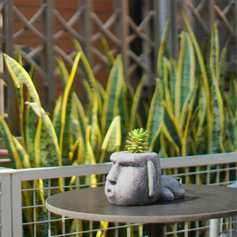 

Creative Resin Flower Pot Stone Statue Pen Holder School Office Supplies Stationery Student Gift Home Decoration