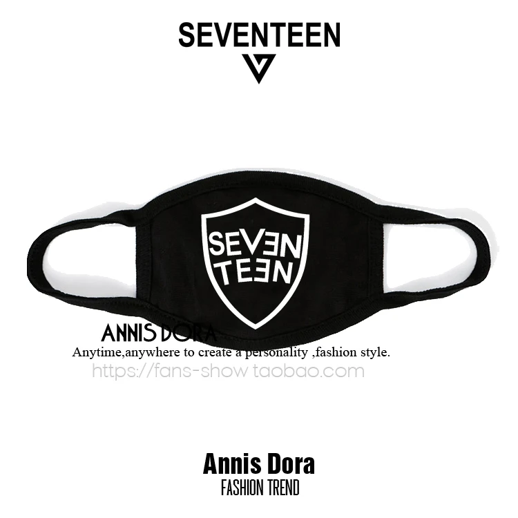 SENENTEEN like seventeen FIRST LOVE& надпись-логотип маски - Цвет: B