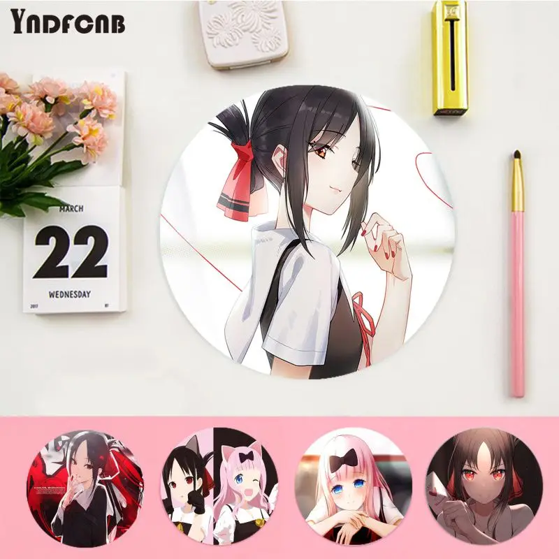 

Kaguya-sama Love Is War Cartoon Fujiwara Chika Gaming round Mouse Pad Computer Mats gaming Mousepad Rug For PC Laptop Notebook