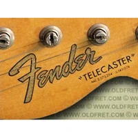 fender telecaster guitar head logo water transfer sticker