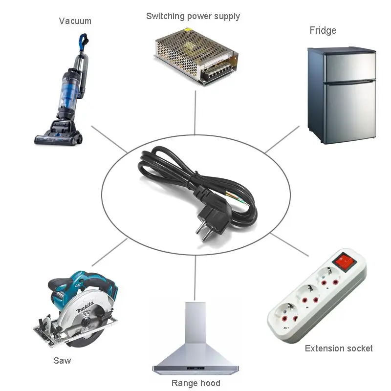 Сетевой кабель европейского стандарта 50 шт. 1 5 м 0 75 мм проводные удлинители