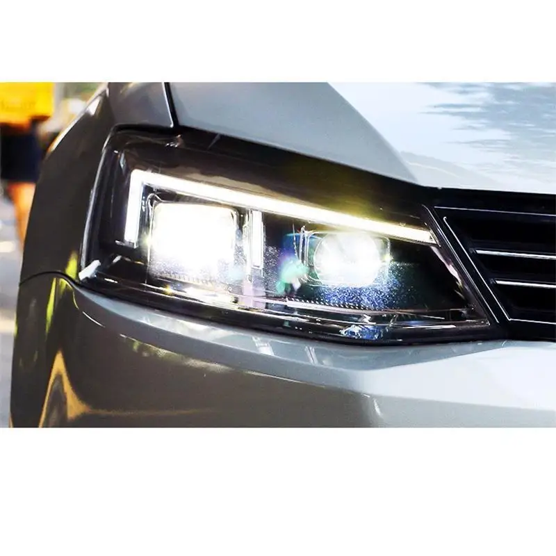 Автомобильные ходовые части Neblineros Para автомобильные Drl светодиодные фары автомобильные фары в сборе 12 13 14 15 16 17 для Volkswagen Sagitar