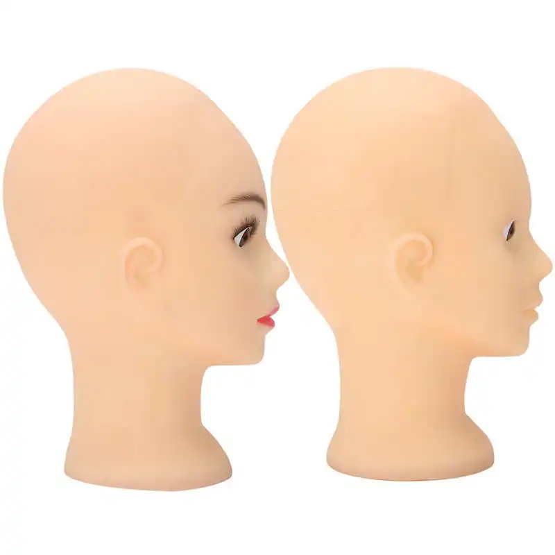 

PVC Bald Mannequin Head Model Wig Making Masks Hats Glasses Stand Display